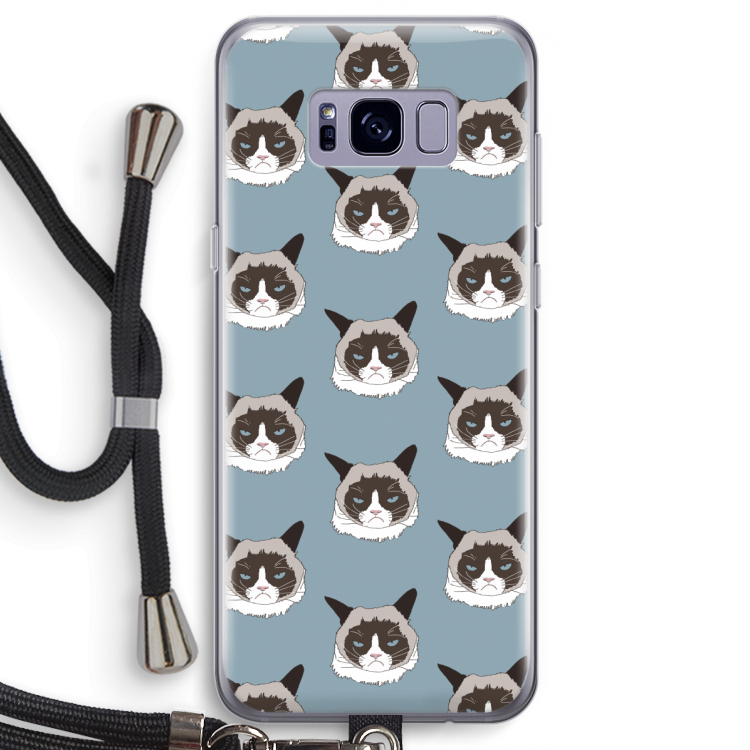 It's a Purrr Case: Samsung Galaxy S8 Transparant Hoesje met koord