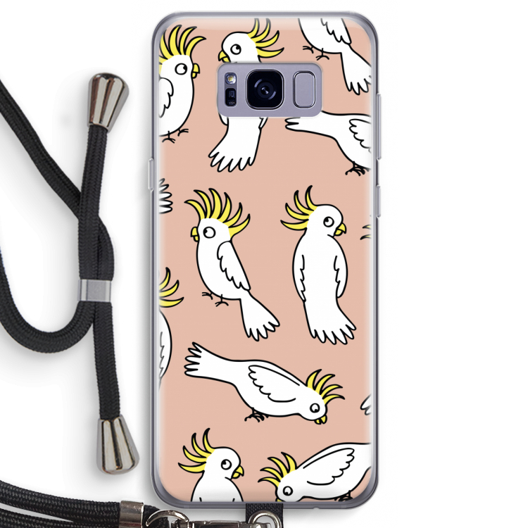 Papegaai: Samsung Galaxy S8 Transparant Hoesje met koord