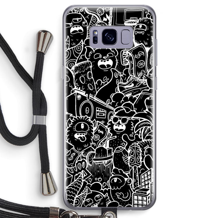 Vexx Black City : Samsung Galaxy S8 Transparant Hoesje met koord