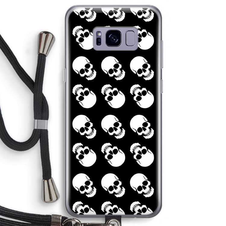 Musketon Skulls: Samsung Galaxy S8 Transparant Hoesje met koord