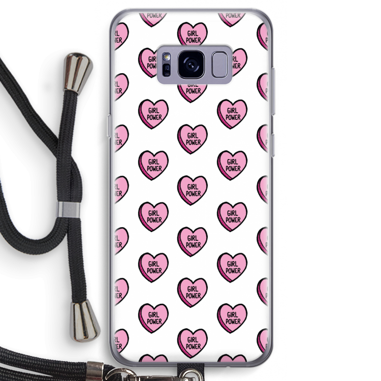 GIRL POWER: Samsung Galaxy S8 Transparant Hoesje met koord