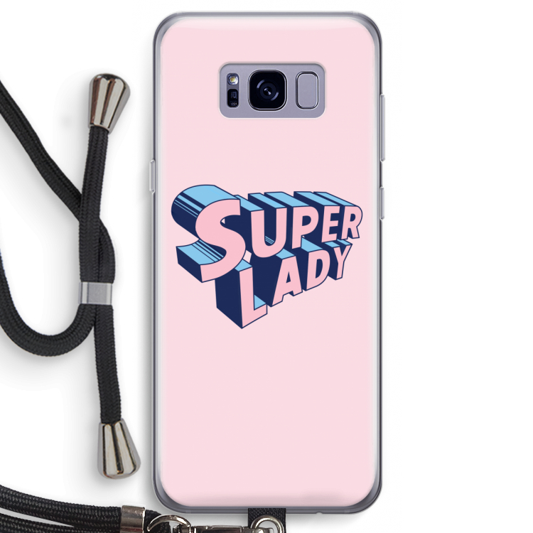 Superlady: Samsung Galaxy S8 Transparant Hoesje met koord