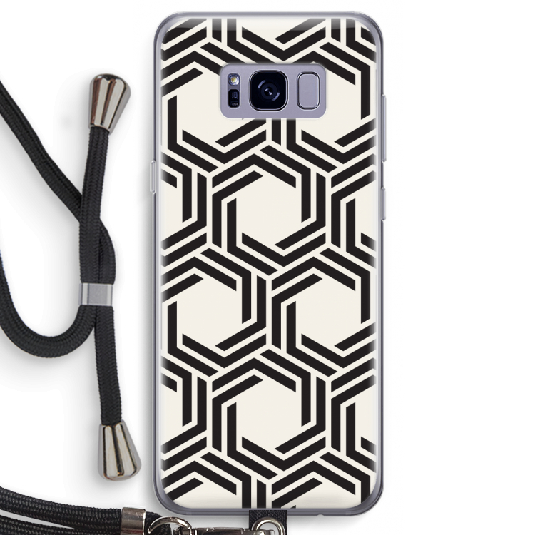 Geometrisch patroon: Samsung Galaxy S8 Transparant Hoesje met koord