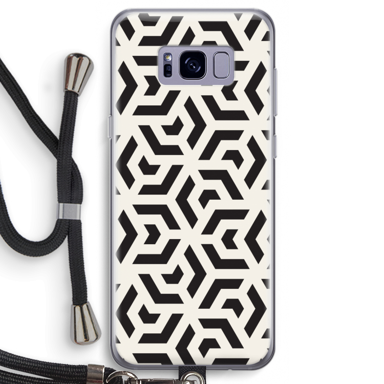 Crazy pattern: Samsung Galaxy S8 Transparant Hoesje met koord