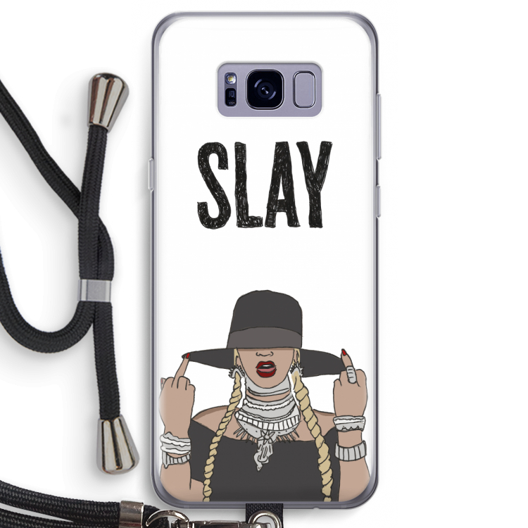 Slay All Day: Samsung Galaxy S8 Transparant Hoesje met koord