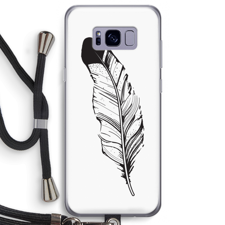 Pluim: Samsung Galaxy S8 Transparant Hoesje met koord