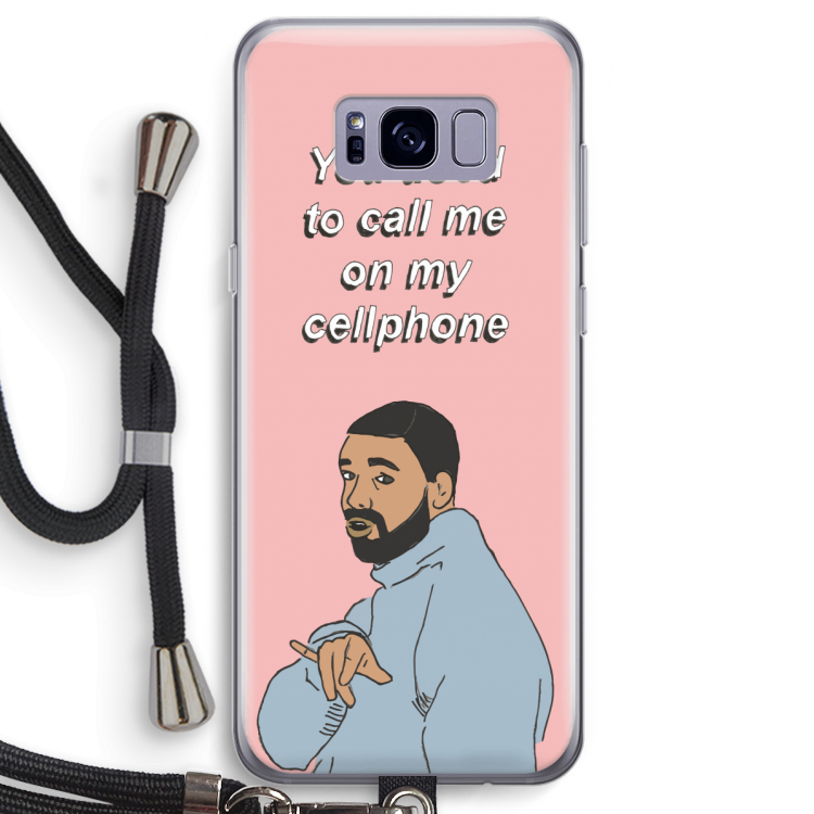 Hotline bling: Samsung Galaxy S8 Transparant Hoesje met koord