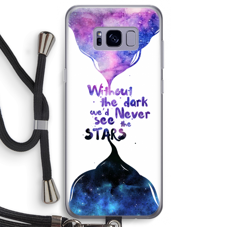 Stars quote: Samsung Galaxy S8 Transparant Hoesje met koord