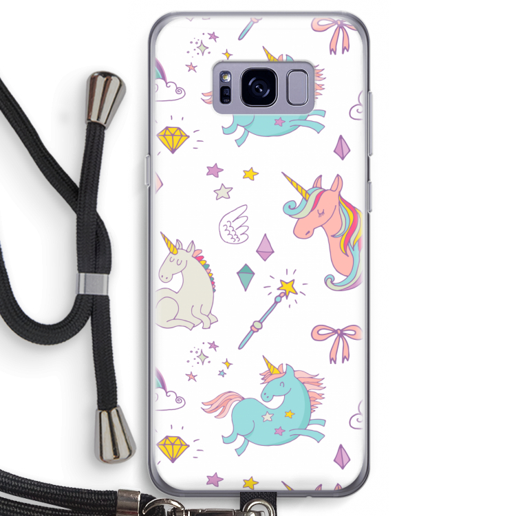 Fantasiewereld: Samsung Galaxy S8 Transparant Hoesje met koord