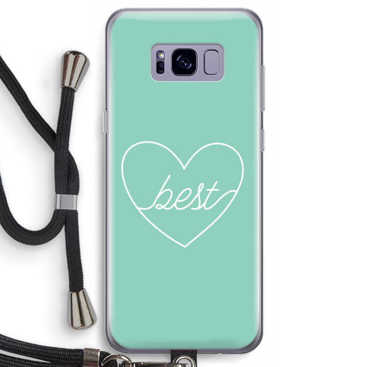 Best heart pastel: Samsung Galaxy S8 Transparant Hoesje met koord