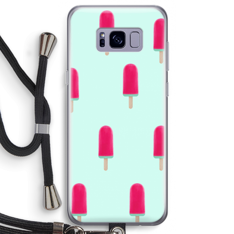 Waterijsje: Samsung Galaxy S8 Transparant Hoesje met koord