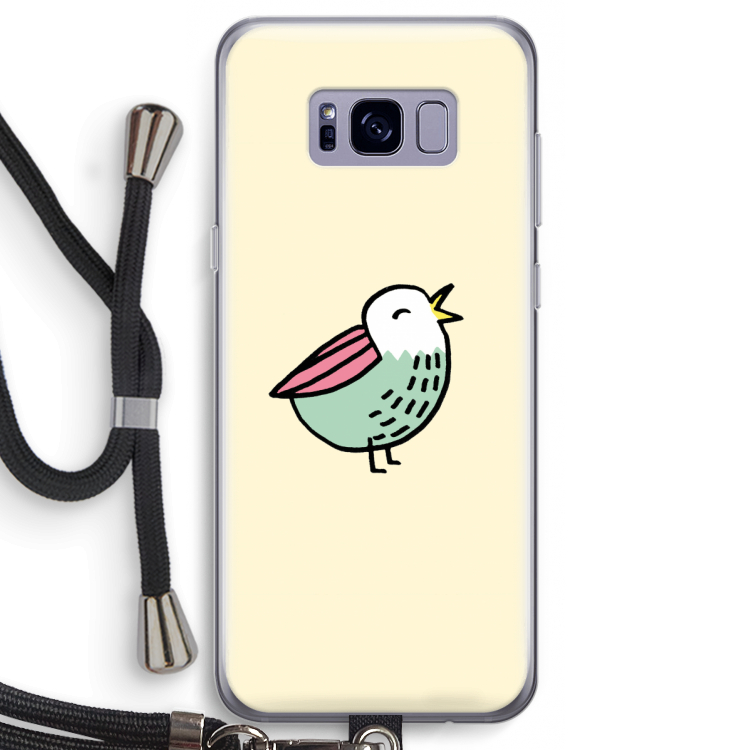 Birdy: Samsung Galaxy S8 Transparant Hoesje met koord