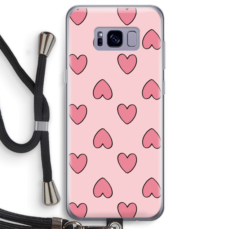 Ondersteboven verliefd: Samsung Galaxy S8 Transparant Hoesje met koord