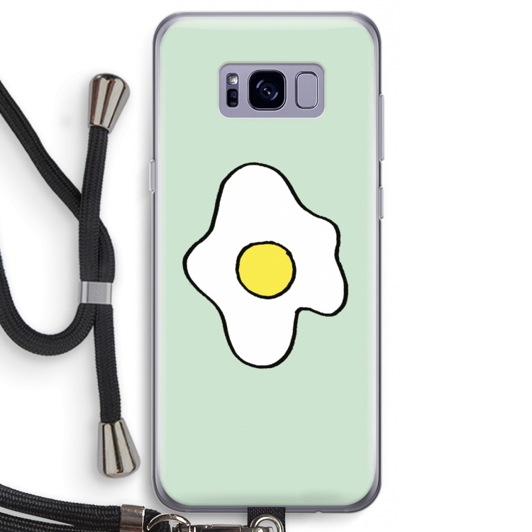 Spiegelei: Samsung Galaxy S8 Transparant Hoesje met koord