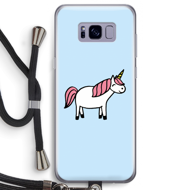 Eenhoorn: Samsung Galaxy S8 Transparant Hoesje met koord