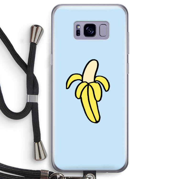 Banana: Samsung Galaxy S8 Transparant Hoesje met koord