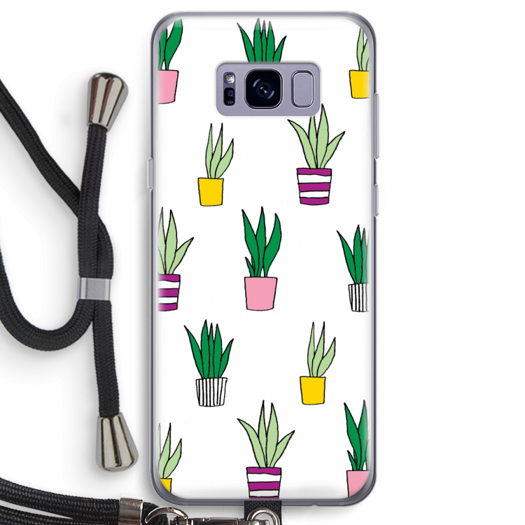 Sanseveria: Samsung Galaxy S8 Transparant Hoesje met koord