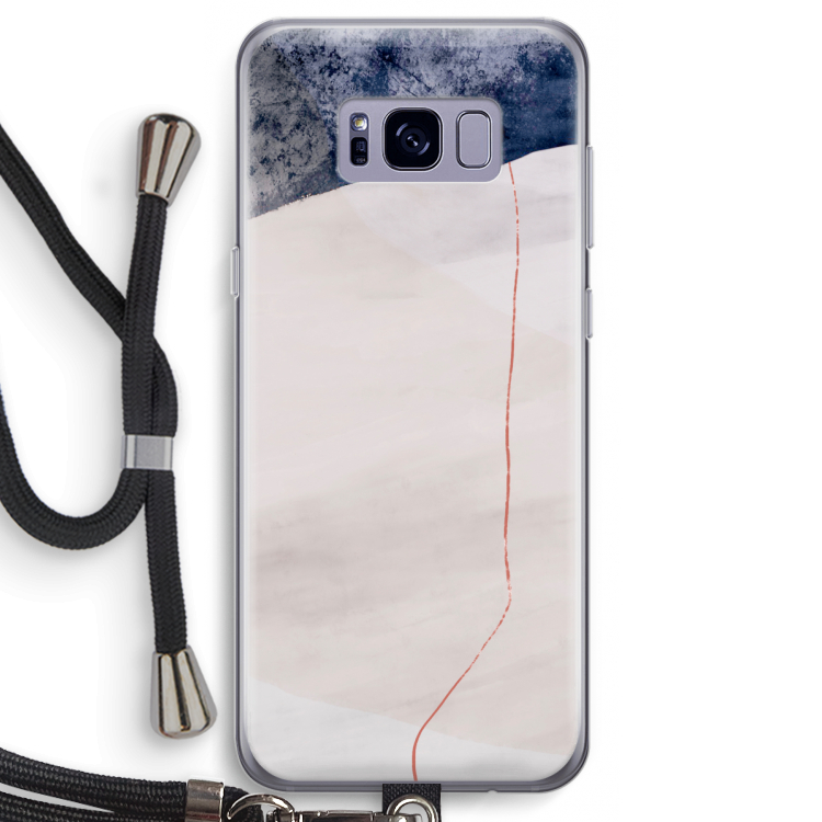 Stone White: Samsung Galaxy S8 Transparant Hoesje met koord