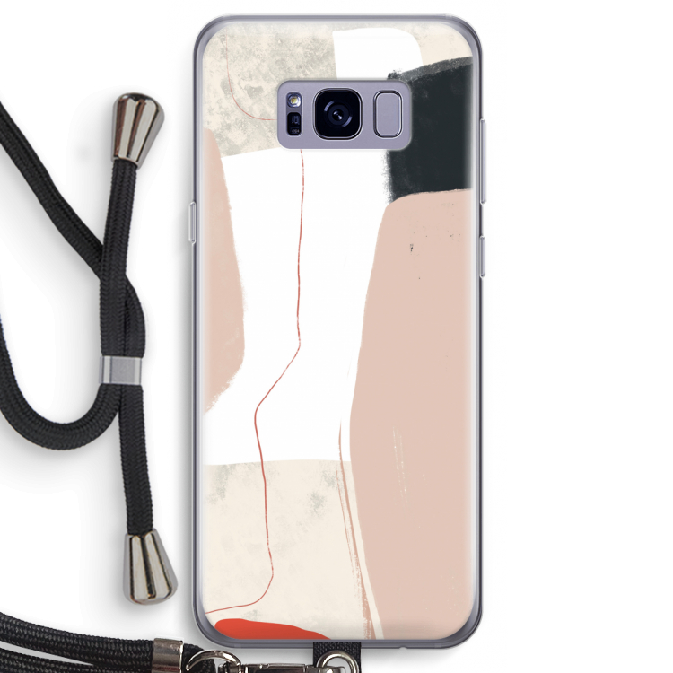 Lava: Samsung Galaxy S8 Transparant Hoesje met koord