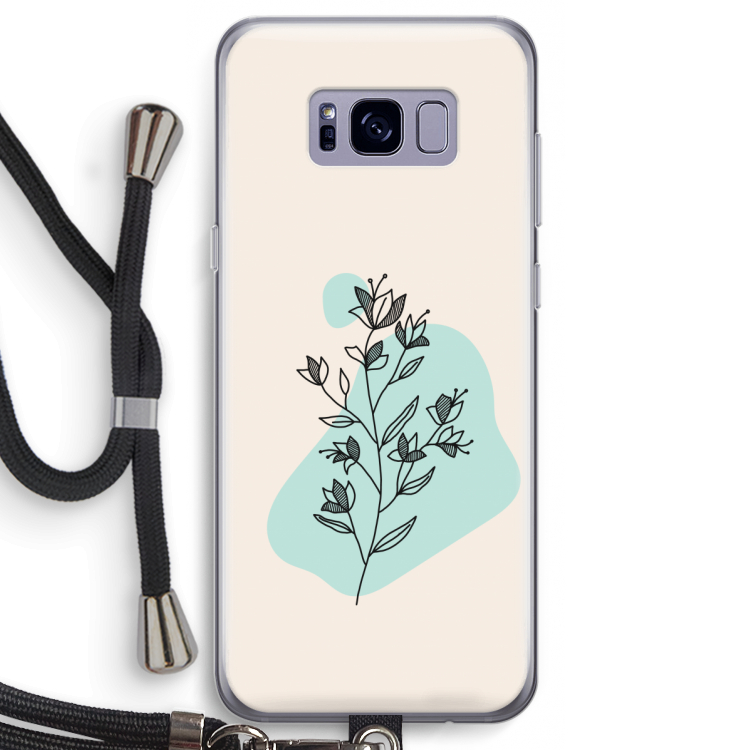 Violets are blue: Samsung Galaxy S8 Transparant Hoesje met koord
