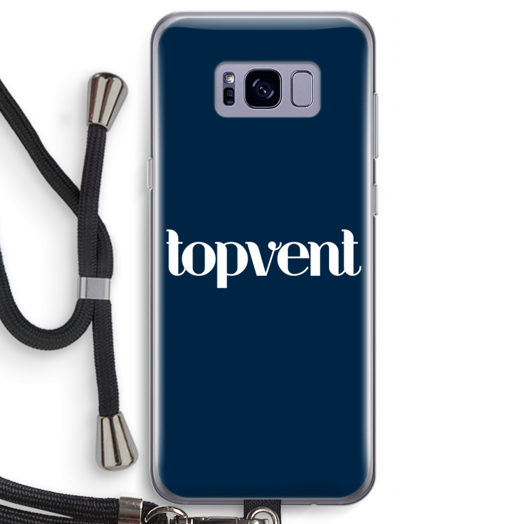 Topvent Navy: Samsung Galaxy S8 Transparant Hoesje met koord
