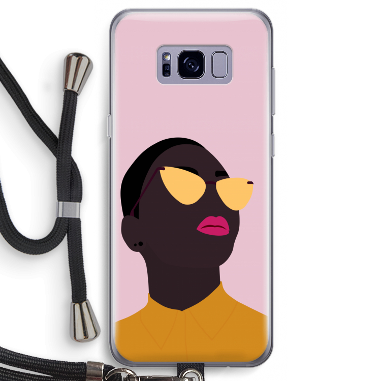 Yellow glasses: Samsung Galaxy S8 Transparant Hoesje met koord