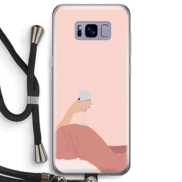Wine: Samsung Galaxy S8 Transparant Hoesje met koord