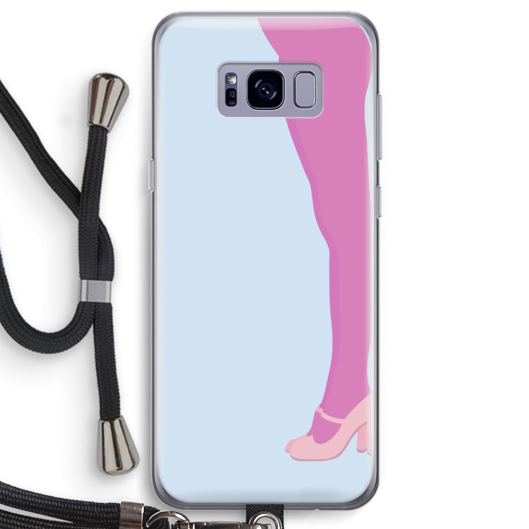 Pink panty: Samsung Galaxy S8 Transparant Hoesje met koord