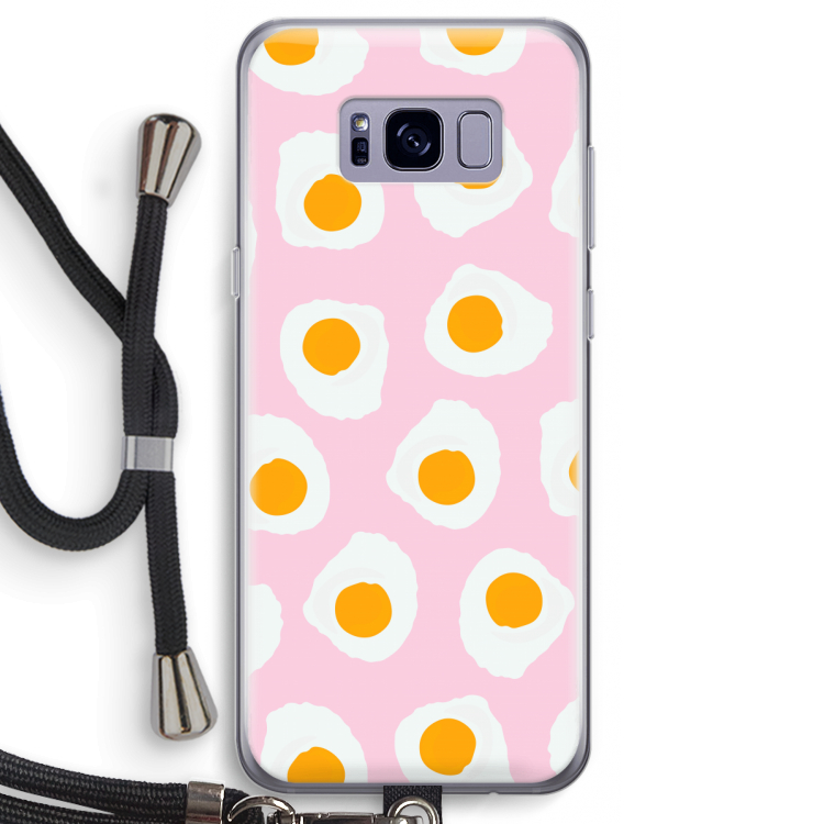 Dancing eggs: Samsung Galaxy S8 Transparant Hoesje met koord