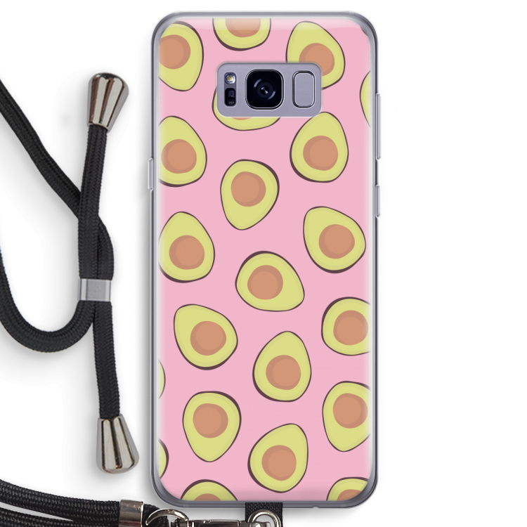 Dancing avocados: Samsung Galaxy S8 Transparant Hoesje met koord