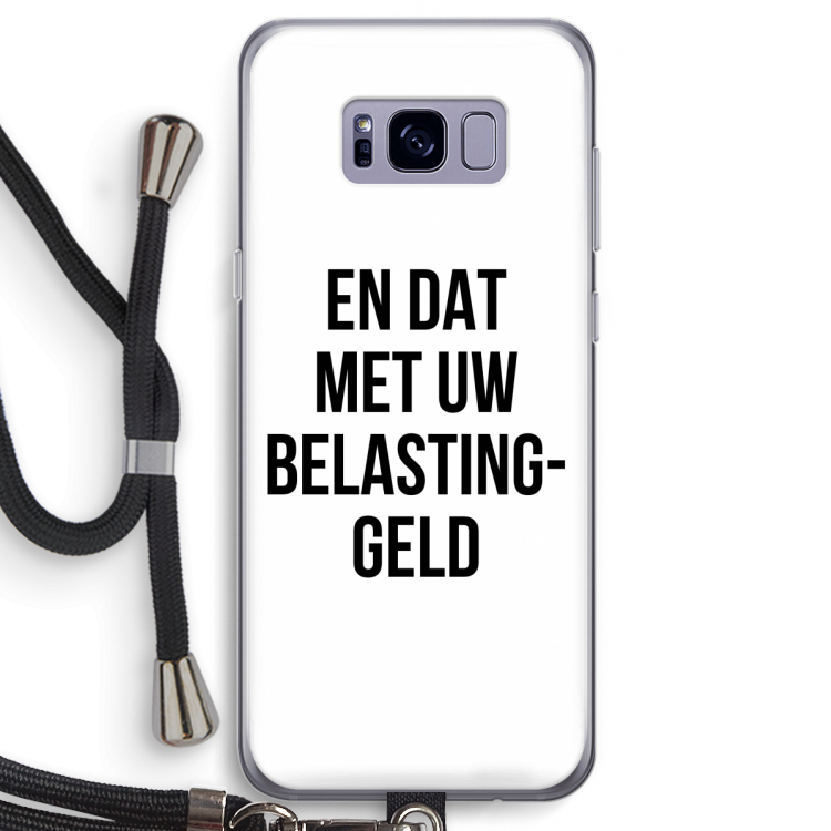 Belastinggeld: Samsung Galaxy S8 Transparant Hoesje met koord