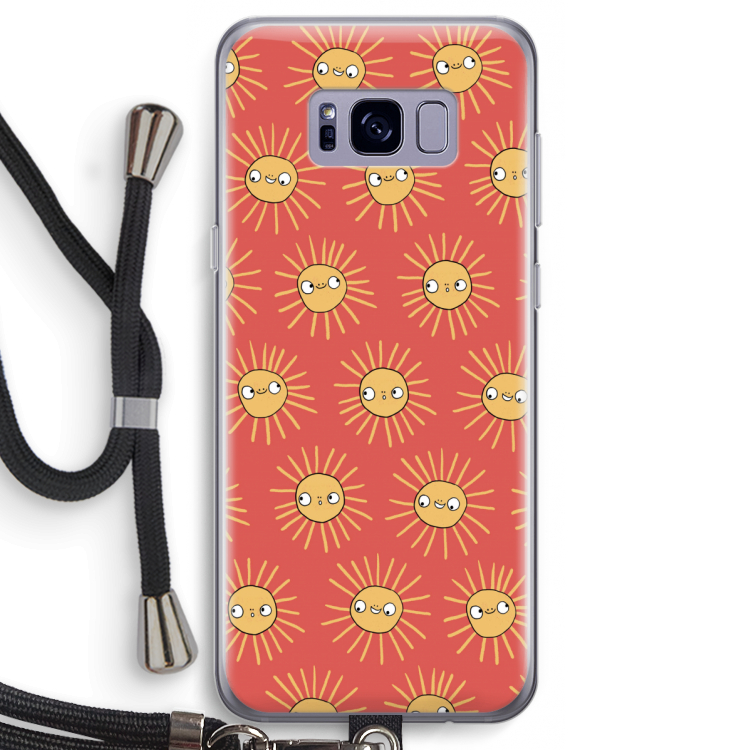 Zon: Samsung Galaxy S8 Transparant Hoesje met koord