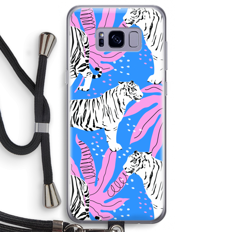 Tijger: Samsung Galaxy S8 Transparant Hoesje met koord