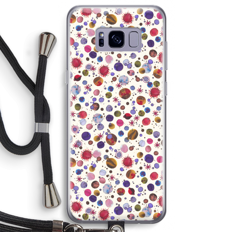 Planets Space: Samsung Galaxy S8 Transparant Hoesje met koord