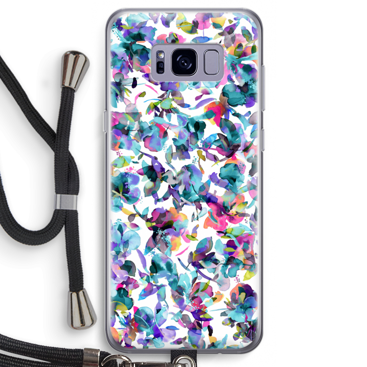 Hibiscus Flowers: Samsung Galaxy S8 Transparant Hoesje met koord