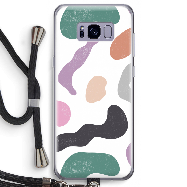 Memphis Shapes: Samsung Galaxy S8 Transparant Hoesje met koord
