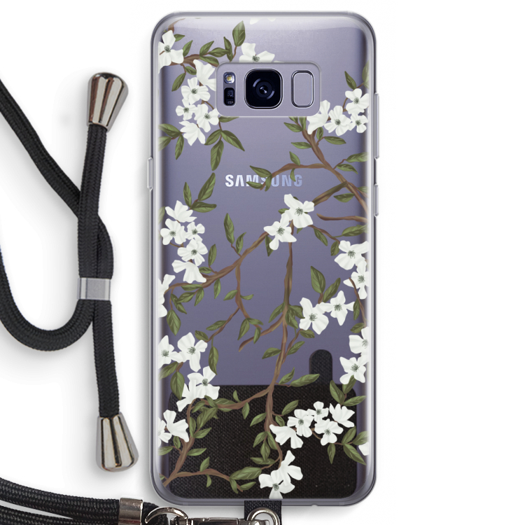 Blossoming spring: Samsung Galaxy S8 Transparant Hoesje met koord