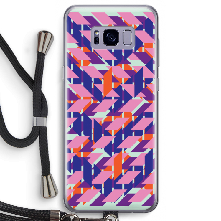Skew Blush 3: Samsung Galaxy S8 Transparant Hoesje met koord