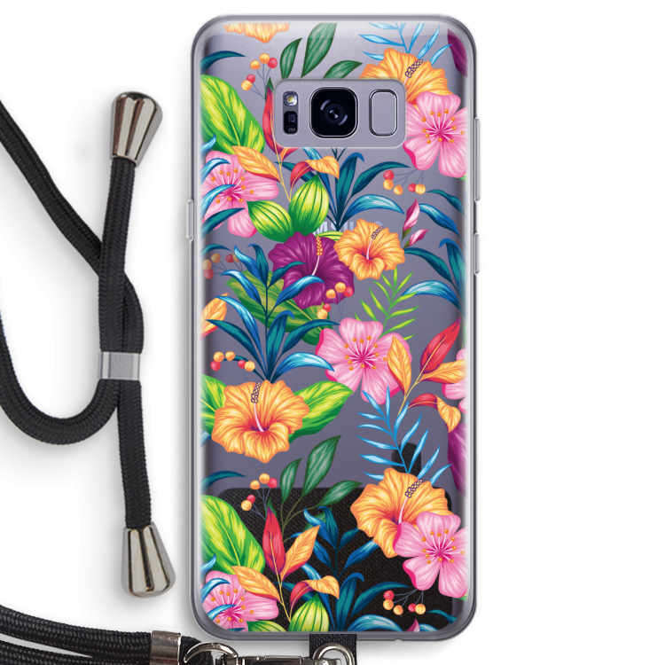 Tropisch 2: Samsung Galaxy S8 Transparant Hoesje met koord