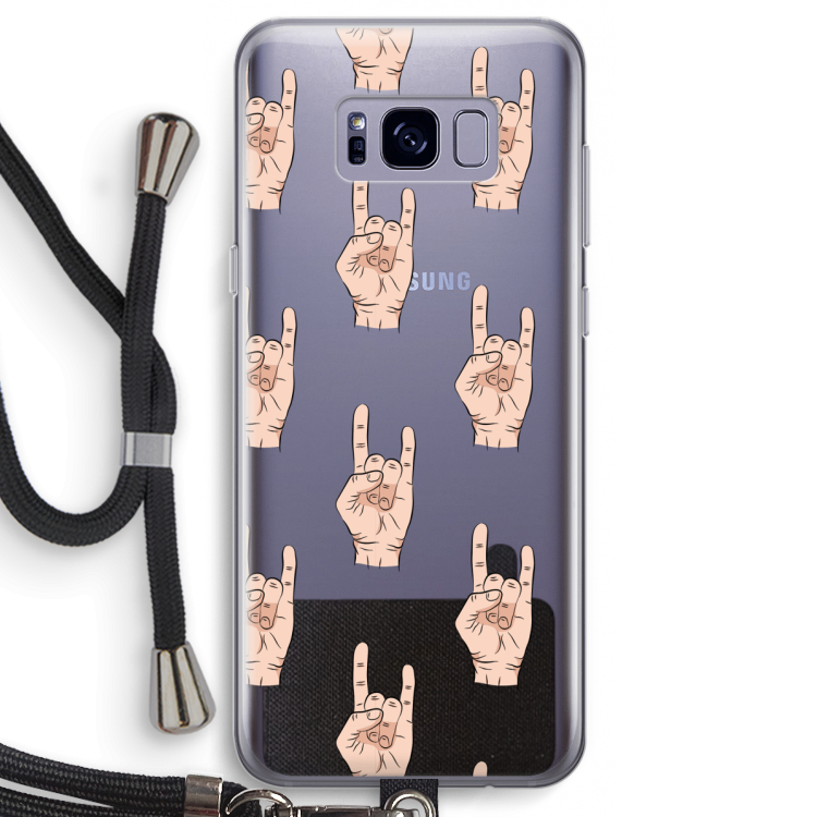 Rock: Samsung Galaxy S8 Transparant Hoesje met koord