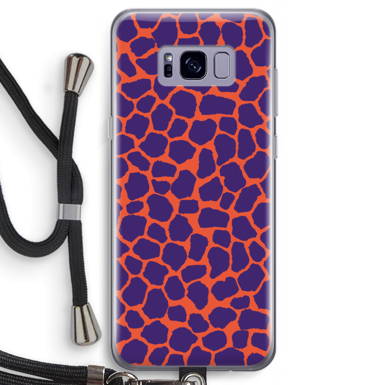 Purple Giraffe: Samsung Galaxy S8 Transparant Hoesje met koord