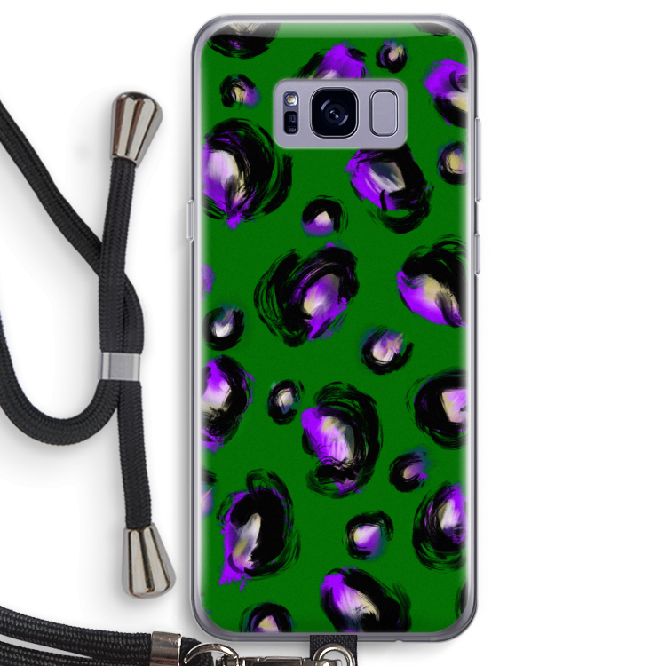 Green Cheetah: Samsung Galaxy S8 Transparant Hoesje met koord
