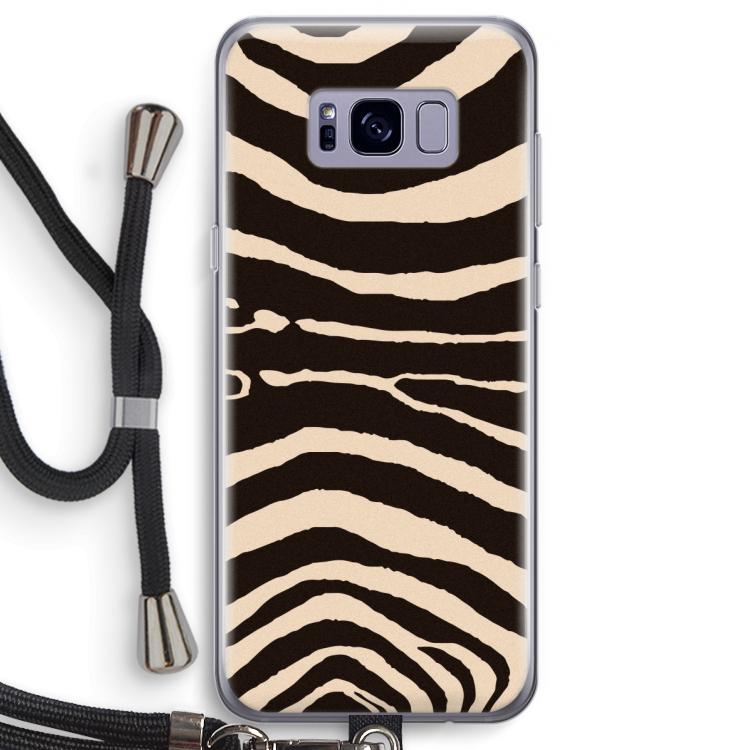Arizona Zebra: Samsung Galaxy S8 Transparant Hoesje met koord