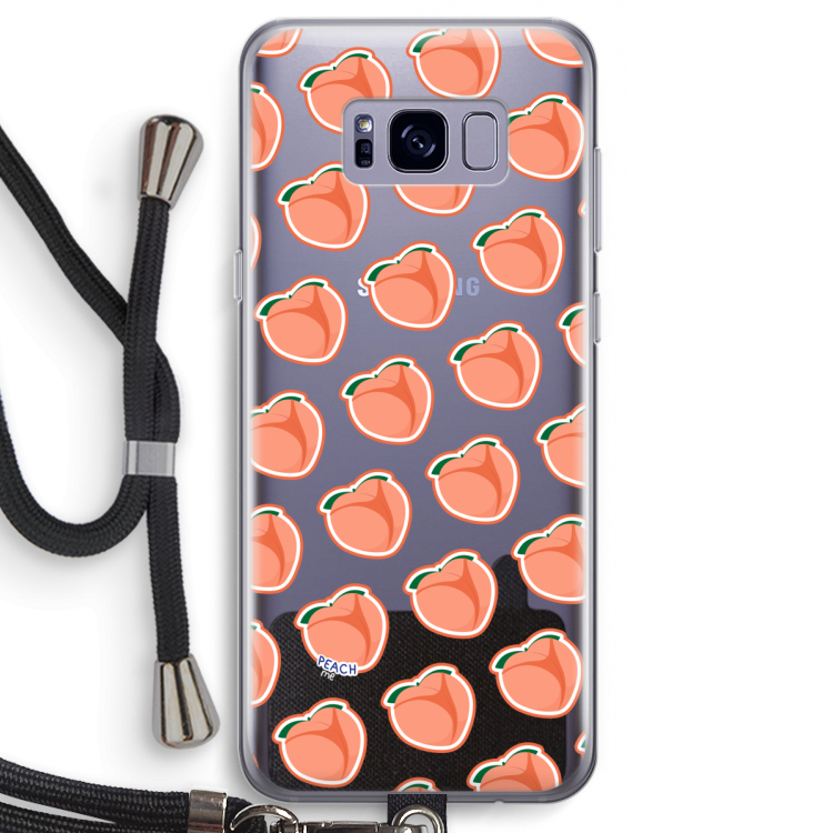 Just peachy: Samsung Galaxy S8 Transparant Hoesje met koord