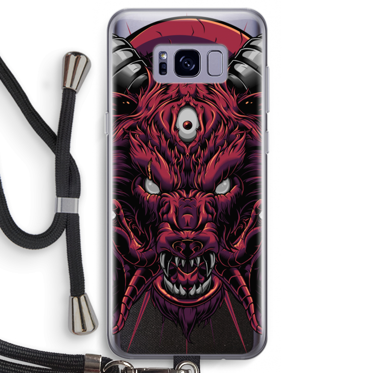 Hell Hound and Serpents: Samsung Galaxy S8 Transparant Hoesje met koord