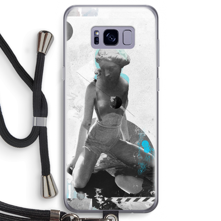 I will not feel a thing: Samsung Galaxy S8 Transparant Hoesje met koord