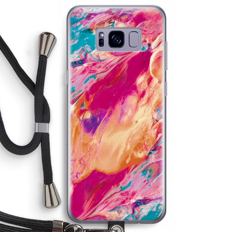 Pastel Echoes: Samsung Galaxy S8 Transparant Hoesje met koord