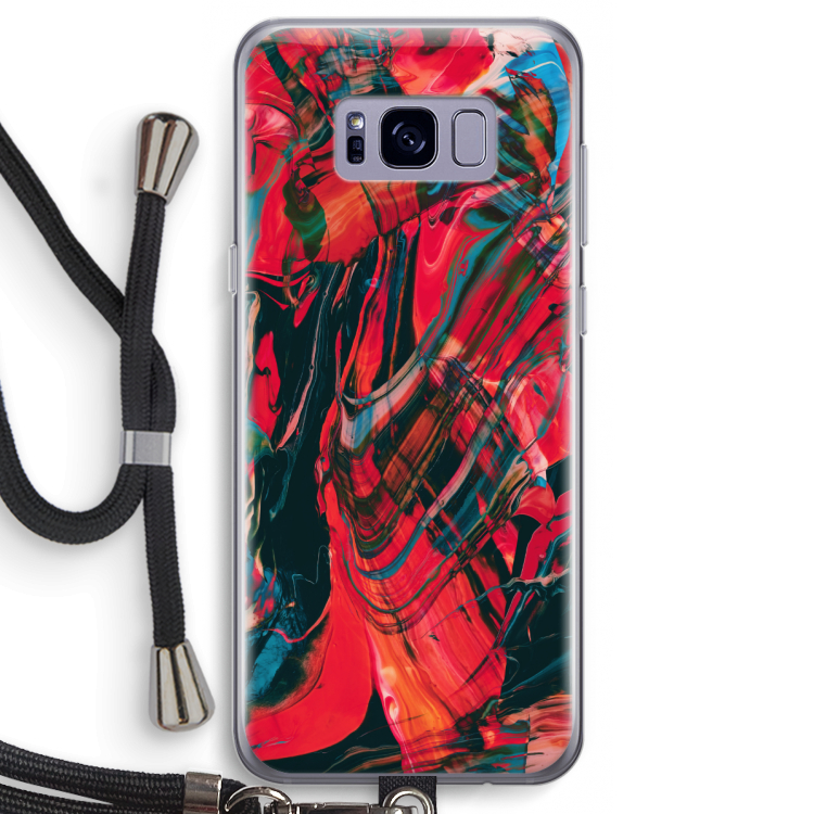 Endless Descent: Samsung Galaxy S8 Transparant Hoesje met koord