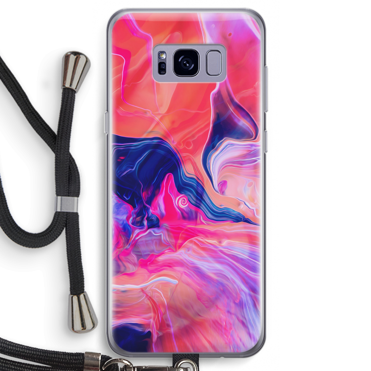 Earth And Ocean: Samsung Galaxy S8 Transparant Hoesje met koord