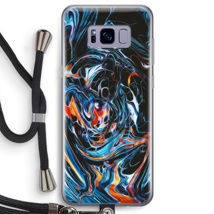 Black Unicorn: Samsung Galaxy S8 Transparant Hoesje met koord